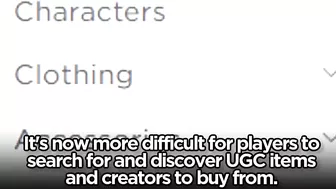 Roblox REMOVED the UGC Catalog