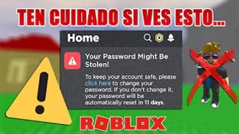 Si ves ESTO en tu roblox ten CUIDADO o tu CUENTA podria ser ROBADA⚠️