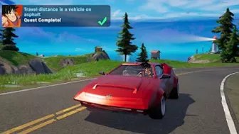 Travel distance in a vehicle on asphalt - Dragon Ball Quests Fortnite