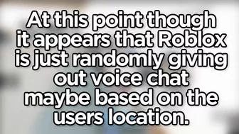 Roblox Giving out VOICE CHAT?