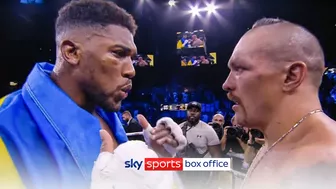 Anthony Joshua confronts Oleksandr Usyk after defeat & throws belts out of the ring