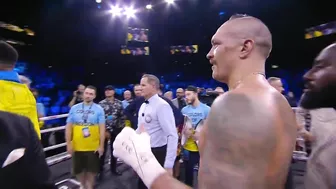 Anthony Joshua confronts Oleksandr Usyk after defeat & throws belts out of the ring