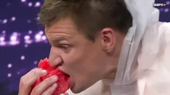 The Gronks attempted the watermelon challenge then took a different route ???? ????