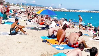 Beach Barceloneta, Barcelona beach walk