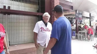 Action News anchor Jim Gardner throws out first pitch at Phillies games