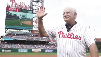 Action News anchor Jim Gardner throws out first pitch at Phillies games