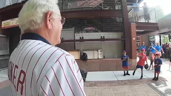 Action News anchor Jim Gardner throws out first pitch at Phillies games