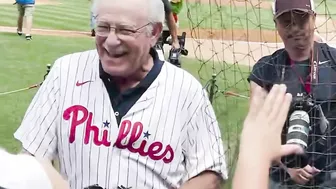 Action News anchor Jim Gardner throws out first pitch at Phillies games