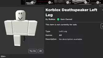 Is Korblox Going Limited?