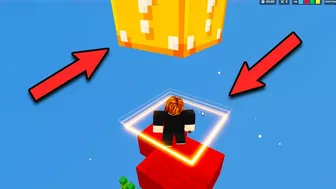 Will you survive if Huge lucky block land on your head? Roblox Bedwars