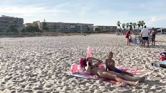 Badalona Beach - Barcelona Spain - Beach Walk - August 2022