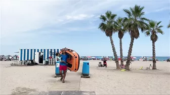 Badalona Beach - Barcelona Spain - Beach Walk - August 2022