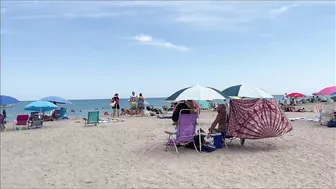 Badalona Beach - Barcelona Spain - Beach Walk - August 2022