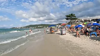 [Brazil Beach Walk] Beach Walk BIG DAY in Jurerê Beach,????Florianópolis, Brazil | 4K