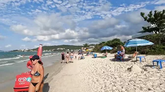 [Brazil Beach Walk] Beach Walk BIG DAY in Jurerê Beach,????Florianópolis, Brazil | 4K