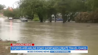 Storms and airline staff shortages create travel chaos