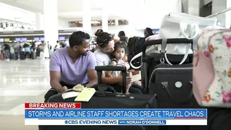 Storms and airline staff shortages create travel chaos