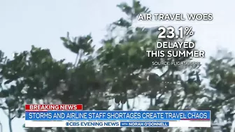 Storms and airline staff shortages create travel chaos