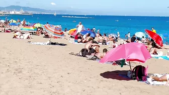 Barcelona beach walk, beach Sant Sebastia