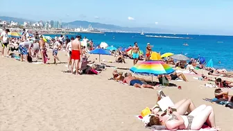 Barcelona beach walk, beach Sant Sebastia