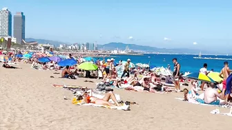 Barcelona beach walk, beach Sant Sebastia