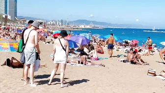 Barcelona beach walk, beach Sant Sebastia