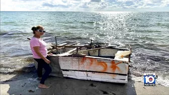 Cuban migrant boat causes stir after washing ashore on Hollywood Beach