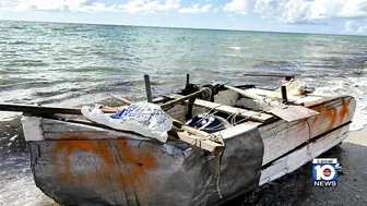 Cuban migrant boat causes stir after washing ashore on Hollywood Beach