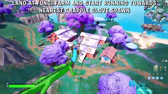 Land at Groovy Grove or Fungi Farm and travel to The Glow in a single match - Week 12 Quest Fortnite