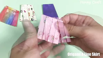 How To Make Origami A Line Skirt Easily | DIY With Funny Fingers