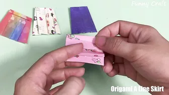 How To Make Origami A Line Skirt Easily | DIY With Funny Fingers