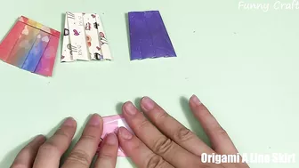 How To Make Origami A Line Skirt Easily | DIY With Funny Fingers