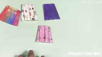 How To Make Origami A Line Skirt Easily | DIY With Funny Fingers