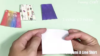 How To Make Origami A Line Skirt Easily | DIY With Funny Fingers