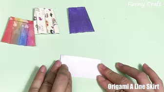 How To Make Origami A Line Skirt Easily | DIY With Funny Fingers