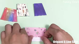 How To Make Origami A Line Skirt Easily | DIY With Funny Fingers