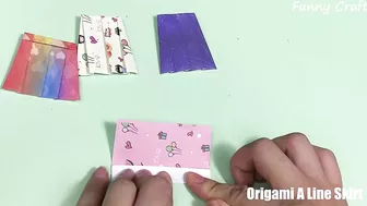 How To Make Origami A Line Skirt Easily | DIY With Funny Fingers