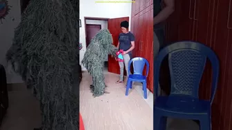 FUNNY VIDEO GHILLIE SUIT TROUBLEMAKER PRANK try not to laugh Family The Honest Comedy Busy Fun Ltd