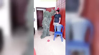 FUNNY VIDEO GHILLIE SUIT TROUBLEMAKER PRANK try not to laugh Family The Honest Comedy Busy Fun Ltd