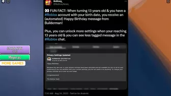 AL FINAL ESTO SI LLEGÓ A ROBLOX SOLO SI TIENES MÁS DE 13 AÑOS...????????