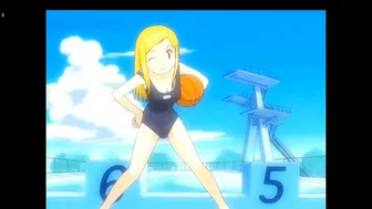 Zoe provandose bikinis en Digimon Frontier