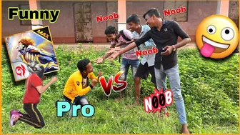 3 Noob Vs 1 Pro || Free Fire Max Funny Video #ffshorts #freefire #shots