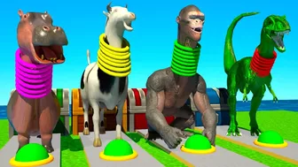 Choose The Right Colorful Chocolate vs Dinosaur Cow Gorilla Challenge Obstacle Max Level Long Neck