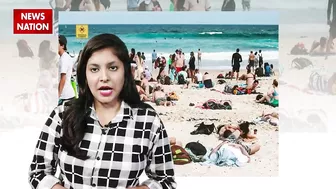 bikni girls on beach : बिकनी पहनी लड़कियों के बीच लहंगे वाली लड़की ने किया कमाल। lahnga girl beach