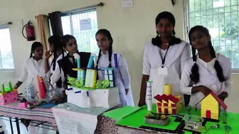 Attractive models made by students in science exhibition.