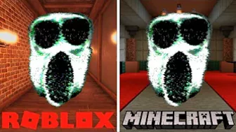 Ambush in Roblox Doors Vs in Minecraft