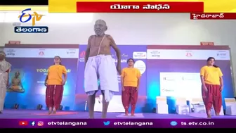 126Year-Old Yoga Guru Padma Sri Swami Sivananda Participated in Yoga Namami program |Sports Expo,HYD