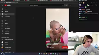 xQc reacts to Doja Cat shaving her eyebrows on Instagram Live