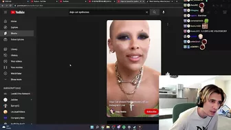 xQc reacts to Doja Cat shaving her eyebrows on Instagram Live