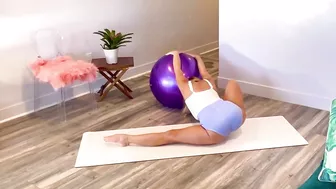 Splits with a Ball to Increase Mobility and Flexibility. Stretching, Strengthening Drills, Yoga